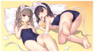 169_aspect_ratio 2 2020 2d_art 2girls all_fours animal animal_ears animal_tail aoi_kumiko ass barefoot bikini black_hair blue_swimsuit blush border breast_grab breast_hold breasts brown_eyes brown_hair camel_toe cheese chinese_zodiac competition_school_swimsuit contentious_content covered_navel e050f256 ears explicit fake_animal_ears feet female food gelbooru gradient hairband happy_new_year high_resolution holding holding_food holding_object konachan loli lolibooru.moe long_hair looking_at_viewer looking_back lying mammal mb micro_bikini mouse mouse_ears mouse_tail mousegirl multiple_females navel new_school_swimsuit new_year on_back one-piece_swimsuit open_mouth original original_character pillow pixiv_34931 pixiv_78744211 point_of_view purple_eyes questionable rodent safe sankaku_channel school_swimsuit signature simple_background small_breasts soles swimsuit tail teeth toes underage upper_teeth wallpaper white_border yande.re year_of_the_rat yellow_background young あけおめ ここ最近のjs 子年 干支 新スク 葵久美子@ちっぱい！（挨拶） 葵久美子@冬コミ不参加 葵久美子@小菊 謹賀新年 謹賀新年！ // 2560x1440 // 2.6MB