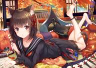 1_female 2019 animal_ears animal_hat animal_humanoid animal_tail anklet asian autumn autumn_leaves bangs barefoot bell black_headwear black_sailor_collar black_sailor_uniform black_serafuku black_shirt black_skirt blush bottomwear brown_hair cat_ears cat_hat cat_humanoid cat_tail catgirl catperson collarbone commentary commentary_request cup ears eyebrows_visible_through_hair falling_leaves feet_up felid felid_humanoid feline feline_humanoid female flower_knot food full_body hair hair_ribbon hat hat_removed headwear headwear_removed holding holding_food humanoid inside japanese jewelry jingle_bell knife kunai leaf long_sleeves looking_at_viewer lying mammal mammal_humanoid maple_leaf medium_skirt neckerchief o on_floor on_front on_stomach original original_character parted_lips pillow pleated_skirt point_of_view prone reading red_eyes red_neckwear red_ribbon ribbon ribbon-trimmed_skirt ribbon_trim safe sailor_collar sailor_uniform sakura_ani sakura_hama school_uniform schoolgirl_uniform scroll serafuku shirt short_hair shuriken skirt soles solo tagme tail tareme_eyes tassel tatami topwear tray tree uniform weapon window ごろごろ 制服裸足 桜あに 空間 // 1200x849 // 1.7MB