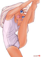 1_female 3 armpits arms_up bare_shoulders bikini bikini_skirt black_neckwear blue_eyes blush breasts collarbone commentary_request contentious_content dark-skinned_female dark_skin eyebrows_visible_through_hair female female_focus female_only flexible focus_on_female_character hair_between_eyes high_resolution holding kantai_collection kawasaki legs lo500 loli long_hair looking_at_viewer mu-pyon navel old_school_swimsuit one-piece_tan open_mouth pixiv_17848 pixiv_75221774 plump point_of_view questionable raised_leg ro-500_(kantai_collection) safe sankaku_channel school_swimsuit shipgirl_in_swimsuit simple_background small_breasts smile solo solo_female split spread_legs spreading standing standing_on_one_leg standing_split stretch swimsuit swimsuit_under_clothes tan tan_lines tanned thighs white_background white_bikini white_hair white_school_swimsuit white_swimsuit young むーぴょん 体やわらかーいろーちゃん 呂500 提督love 白スクろーちゃん // 962x1339 // 654.6KB