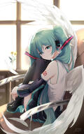 0708315239 female hatsune_miku pixiv_7640889 pixiv_84049460 thigh_boots vocaloid あさひクロイ エンゼル ミクさんマジ天使 初音ミク生誕祭 私の本気 // 1275x2039 // 1.3MB