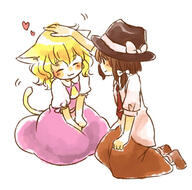 2girls animal_ears animal_tail black_hat black_headwear blonde blonde_hair bow brown_hair cat_ears cat_tail commentary_request danbooru dress ears explicit female hair_bow hair_ornament hat hat_bow headpat kemonomimi_mode kokonotsu_(mozu) low_resolution maribel_hearn multiple_females multiple_girls necktie nekomimi patting_head petting puffy_dress puffy_short_sleeves puffy_sleeves purple_dress safe short_sleeves simple_background tail tie_clip touhou touhou_project usami_renko white_background white_bow // 358x355 // 50.4KB