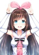 1_female 1girl a.i._channel absurd_resolution absurdres arms_up bangs black_bow blue_eyes blush bow breasts brown_hair commentary_request d detached_sleeves eyebrows_visible_through_hair female fingernails gelbooru general hair_ribbon hairband high_resolution highres kizuna_ai kizuna_ai_inc. long_hair long_sleeves looking_away looking_up medium_breasts multicolored_hair open_mouth pink_hair pink_hairband pink_ribbon ribbon safe sailor_collar shirt simple_background sleeveless sleeveless_shirt sleeves_past_wrists smile solo streaked_hair striped striped_bow sunsuke teeth upper_body upper_teeth very_long_hair virtual_youtuber white_background white_sailor_collar white_shirt yande.re // 2591x3624 // 6.4MB