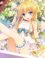 1_female 1girl absurd_resolution absurdres blonde_hair blue_eyes blush camel_toe cameltoe chikotam criss-cross_halter d dengeki_moeoh dengeki_moeou dress explicit female flower garter garters halter_top halterneck high_resolution highres lace lace-trimmed_dress lace_trim leg_garter lingerie long_hair male open-mouth_smile open_mouth panties pantyshot pantyshot_(sitting) questionable sankaku_channel scan series sidelocks sitting smile solo summer_dress sundress swing two_side_up underwear very_high_resolution very_long_hair white_dress white_panties white_underwear yande.re // 3948x5170 // 2.6MB