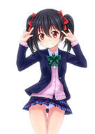 black_hair high_resolution long_hair love_live!_(series) love_live!_school_idol_project panties red_eyes ribbon school_uniform smile sunsuke tied_hair twintails very_high_resolution yazawa_nico // 2480x3508 // 1.4MB