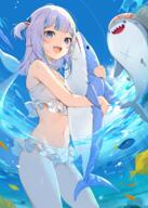 1_female 2d_art animal armpit_crease bare_arms bare_shoulders bikini bikini_skirt bloop_(gawr_gura) blue_eyes blue_sky crotch_seam d day doll_hug female fish fisheye frilled_bikini frills gawr_gura gawrgura gawrt gelbooru general groin high_resolution hololive hololive_english hololiveen icomochi invalid_tag lolibooru.moe long_hair looking_at_viewer midriff multicolored_hair navel ocean one_side_up open_mouth outside partially_underwater_shot pixiv_84885013 point_of_view rswxx safe sea shark sharp_teeth silver_hair sky smile solo stomach stuffed_animal stuffed_shark stuffed_toy swimsuit teeth thighs two_tone_hair virtual_youtuber wading water white_bikini イコモチ サメちゃん バーチャルyoutuber10000users入り ホロライブen 非常食 鮫 // 1215x1700 // 1.8MB