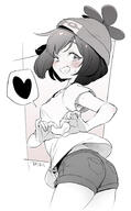 0boys 1_female 6 armpits ass beanie blush commentary_request creatures_(company) eyelashes female floating_hair game_freak hat heart heart_hands heart_symbol ke7416613 legwear lillie_(pokemon) looking_at_viewer mizuki_(pokemon) nintendo one_eye_closed point_of_view pokemon_trainer pokémon pokémon_sun_&_moon protagonist_(pokemon) safe sankaku_channel shirt short_shorts short_sleeves shorts signature smile sm♀主 solo speech_bubble spoken_heart sweat teeth terテア tied_shirt toku_(ke7416613) ポケモンまとめ // 570x917 // 177.6KB