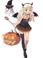 1_female 1girl art black_dress black_footwear black_legwear bow candy choker clothes_writing costume criss-cross_halter cursive danbooru demon_horns demon_tail demon_wings dress fake_horns female food footwear ghost grecale_(kantai_collection) hair_bow hair_ribbon halloween halterneck hat headwear heart heart_print holding horns italian_text jack-o'-lantern jiji jijis-waifus kantai_collection legwear lollipop long_hair mary_janes official_art polearm ribbon safe see-through shoes single_thigh-high single_thighhigh sleeveless sleeveless_dress star star_(symbol) star_print tail thighhighs torpedo_launcher transparent_background trident turret weapon wings witch_hat // 685x918 // 112.3KB