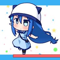 10s 1_female 1girl 2 animal_hat bag balancing bangs black_legwear blue_dress blue_eyes blue_hair blush chibi closed_mouth collared_dress commentary_request dress explicit female full_body hair_between_eyes hana_kazari hat hatunatukazari headwear kotoha_(mitsuboshi_colors) legwear lolibooru.moe long_hair mitsuboshi_colors outstretched_arm outstretched_arms pantyhose pixiv_4755984 pixiv_67689100 safe short_sleeves shoulder_bag solo standing standing_on_one_leg v-shaped_eyebrows very_long_hair white_footwear white_hat white_headwear 三ツ星カラーズ 花かざり // 1100x1100 // 186.1KB