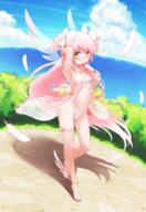 1_female bikini blush breasts day explicit feet female food hair_ribbon high_resolution kaname_madoka loli long_hair looking_at_viewer madoka_magica mahou_shoujo_madoka_magica md5_mismatch navel ocean open_mouth outdoors outside pink_bikini pink_hair point_of_view popsicle resolution_mismatch ribbon safe shiny shiny_hair shiny_skin sky small_breasts solo source_larger standing summer swimsuit ultimate_madoka yanmaami yellow_eyes young // 1461x2122 // 3.6MB