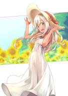 10s 1_female 3 absurd_resolution anthropomorphism arms_up ass baffu beautiful blonde_hair blue_eyes blurry blurry_background blush brown_hat brown_headwear buffaler collarbone commentary_request d danbooru dark_skin dress female field flower flower_field hat hat_ribbon head_tilt headwear high_resolution kaga kaga_(kantai_collection) kantai_collection kongou_(kantai_collection) long_hair open_mouth pixiv_id_711257 red_ribbon ribbon ro-500 ro-500_(kantai_collection) safe sankaku_channel sleeveless sleeveless_dress smile solo standing straw_hat sun_hat sundress sunflower tareme tareme_eyes u-511_(kantai_collection) very_high_resolution very_long_hair white_dress 【ｃ９０】艦娘イラスト本 ぼに～ ダイヤモンドバスト 呂500 // 2893x4092 // 4.4MB