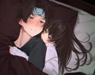 1_female 1_male 1boy 1girl age_difference blush child female high_resolution highres honryou_wa_naru long_hair lying male original parted_lips safe sick sleeves_past_wrists sweat sweater young // 1956x1552 // 2.2MB