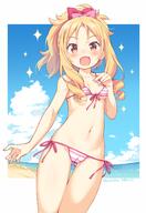 10s 1_female ass_visible_through_thighs beach bikini blonde_hair blue_sky blush bow breasts brown_eyes butt_visible_from_the_front camel_toe cleavage cleft_of_venus cloud d day drill_hair ears eromanga_sensei explicit female hair_bow hair_ornament hair_tie high_resolution horizon lolibooru.moe long_hair looking_at_viewer micro_bikini nakahara_yoshi navel ocean open_mouth pink_bow pixiv_20863011 pixiv_63273696 point_of_view pointy_ears ponytail questionable red_bow safe side-tie_bikini sky small_breasts smile solo sparkle striped striped_bikini striped_swimsuit swimsuit thigh_gap thighs tied_hair twin_drills twitter_username underage underboob user_oas9231 yamada_elf yande.re young 中原よぢィエアレッド 山田エルフ 山田エルフ先生 極上のポロリ // 1033x1500 // 743.5KB