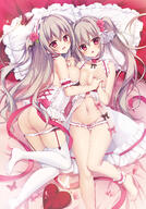 2_females 2d anime anime_girls arthropod artwork ass bangs bare_shoulders barefoot breasts bug butterfly commentary_request digital_media explicit eyebrows_visible_through_hair feet female flower grey_hair hair_flower hair_ornament hair_tie high_resolution insect large_breasts long_hair looking_at_viewer lying matsumiya_kiseri micro_panties multiple_females navel o open_mouth original panties point_of_view portrait_display questionable red_eyes red_flower red_rose rose sankaku_channel smile thighhighs tied_hair twintails underwear vertical white_legwear white_panties white_underwear // 1000x1438 // 1.1MB