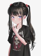 1_female absurd_resolution bangs black_shirt blush brown_hair child cross cross_earrings earrings english english_text eyebrows_visible_through_hair female gelbooru high_resolution jewelry lolibooru.moe long_hair looking_at_viewer metallica multiple_earrings multiple_piercings nadegata original piercing point_of_view purple_eyes safe shirt short_sleeves sidelocks simple_background skull_print solo text tied_hair twintails upper_body white_background yande.re young // 2894x3987 // 909.2KB