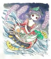 1girl absurdres bowl clothes egg filesize fish flower food hardboiled_egg hat highres huge japanese kimono loli media mixed needle night nipple_slip nipples noodles purple_hair red_eyes shirley_huang short_hair shrimp sky star_(sky) starry_sky sukuna_shinmyoumaru touhou traditional_media udon vegetable water watercolor_(medium) wisteria // 6528x7576 // 19.9MB