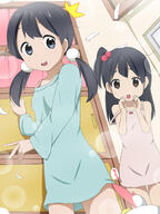 \\\ 2girls ^^^ bangs bare_arms bare_shoulders black_hair blue_eyes blue_shirt blush bow brown_eyes camisole collarbone commentary_request d dera_mochimazzi dera_mochimazzui eye_contact eyebrows eyebrows_visible_through_hair feathers female hair_bobbles hair_ornament hair_tie hands_up heart high_resolution highres indoors inside kitashirakawa_anko kitashirakawa_tamako lolibooru.moe long_hair long_sleeves looking_at_another looking_at_viewer low_twintails makuran mature mole mole_on_neck multiple_females multiple_girls nightshirt one_side_up open_mouth pink_camisole pixiv_32837159 pixiv_899657 point_of_view red_bow safe sankaku_channel shirt skyme smile strap_slip surprise_lines tamako_market teeth tied_hair twintails underwear underwear_only upper_teeth white_feathers wide_sleeves たまこ１話のあのシーン たままー デラ・モチマッヅィ 北白川たまこ 北白川姉妹 ｍ－くん // 1500x2000 // 1.5MB