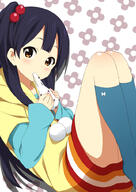 10s 1_female asymmetrical_hair black_hair blush brown_eyes eating eye_contact female food girl hair_bobbles hair_ornament hair_tie holding holding_food holding_object jam_(jam0601) jam_(pixiv1820566) jampen kitashirakawa_anko knee_highs kneehighs kyoto_animation long_hair looking_at_another looking_at_viewer mature mochi one_side_up point_of_view ponytail safe sankaku_channel side_ponytail single skirt socks solo sweater_dress tail tall_image tamako_market tied_hair wagashi // 716x1011 // 433.9KB