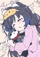 1_female animal_ears black_hair bob_(you-u-kai) cat_ears catgirl closed_eyes ears eye_mask feline_characteristics female hair high_resolution karyl_(princess_connect!) loli lolibooru.moe long_hair lying momochi_kiruya multicolored_hair nightwear object_hug on_side pajamas princess_connect! princess_connect!_dive safe sleep_mask sleeping solo streaked_hair stuffed_toy tied_hair translated twintails two_tone_hair white_hair zzz // 1488x2104 // 1.7MB