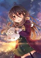 1_female 2015 ahoge alastor_(shakugan_no_shana) animal black_hair black_legwear black_thighhighs blurry blush bow brown_eyes brown_hair coat depth_of_field dress evening eyes female formal fur fur_trim girl hair hair_between_eyes happy_new_year holding holding_stuffed_animal holding_stuffed_toy j.c._staff jewelry junk_tag ks legwear lens_flare long_hair looking_at_viewer mature necklace new_year nose_blush open_clothes open_coat open_mouth outdoors outside pendant safe scarf school_uniform shakugan_no_shana shana sheep single skirt sky sleeves_past_wrists stuffed_animal stuffed_sheep stuffed_toy sun sunrise sunset tall_image thighhighs uniform wind zettai_ryouiki シャナ シャナ1000users入り シャナ500users入り フレイムヘイズ 光芒 初日の出 灼眼のシャナ // 744x1053 // 238.5KB