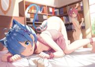 2girls _zero_kara_hajimeru_isekai_seikatsu all_fours alternate_costume alternative_costume animal animal_ears animal_tail apron ass ass_up bangs barefoot bed bell bell_choker black_choker blue_eyes blue_hair blush book breasts cat_ear cat_ears cat_girl cat_tail catgirl chintora0201 choker clavicle cleaning cleaning_brush clothing collarbone day ears eyebrows eyebrows_visible_through_hair eyes face face_down facial_expression feet feline_characteristics female flower_knot from_behind hadaka_apron hair hair_ornament hair_over_one_eye hair_ribbon high_resolution indoors kemonomimi_mode large_filesize loli_face looking_at_viewer looking_back mirror mouse multiple_females multiple_girls naked_apron nearly_naked_apron neck nekomimi no_bra no_panties nopan notice_lines nude nude_female o on_bed open_mouth paper pink_apron pink_hair q questionable ram_(re_zero) ram_(zero) re_zero_kara_hajimeru_isekai_seikatsu red_eyes rem_(re_zero) rem_(zero) ribbon sankaku short_hair siblings sister sisters sky small_breasts smile standing standing_position tail thighs tongue tongue_out top-down_bottom-up twins very_high_resolution white_apron window wrist_cuffs x_hair_ornament // 4700x3300 // 7.8MB