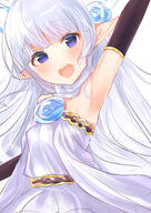1 1_female 1girl arm_up armpits bangs bare_shoulders black_sleeves blue_eyes blue_flower blue_rose blush breasts detached_sleeves dress ears eyebrows eyebrows_visible_through_hair eyes female flower granblue_fantasy hair high_resolution large_filesize lily_(granblue_fantasy) lolibooru.moe long_hair looking_at_viewer natsu_(sinker8c) one_arm_up open_mouth point_of_view pointed_ears pointy_ears rose safe shoulders silver_hair simple_background sinker8 sleeveless sleeveless_dress small_breasts solo teeth upper_teeth very_high_resolution very_long_hair white_background white_dress なつ ウーノ グブンジー リリィ リリィ(グラブル) 水有利古戦場お疲れさまでした！ // 2894x4093 // 5.9MB