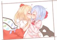 2girls ascot bat_wings black_wings blonde_hair blue_hair blush brooch closed_eyes clothing crystal danbooru ears explicit extreme_content female flandre_scarlet french_kiss from_side gelbooru hair hand_holding heart holding_hands in_profile incest interlocked_fingers jewelry kiss lesbian lolibooru.moe long_sleeves multiple_females multiple_girls neck neckwear pink_shirt pointy_ears puffy_sleeves red_neckwear red_skirt red_vest remilia_scarlet safe safebooru sakurea sankaku_channel shirt siblings sisters skirt skirt_set tongue touhou upper_body vest white_shirt wings yellow_neckwear yuri // 1488x1061 // 164.2KB