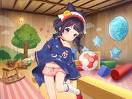 1_female 43_aspect_ratio ball black_hair black_ribbon blue_eyes child choker clothing contentious_content eyes female female_only football football_ball footwear hair hair_ornament henreader henreaderh_ high_resolution jewelry kindergarten knee_high_socks kneehighs lamp legwear loli lolibooru.moe necklace nihon'ichi_norishige playground questionable ribbon safe sankaku sankaku_channel shorts socks solo tenka_hyakken white_legwear white_socks window wooden_horse wristband young // 2732x2048 // 1.0MB