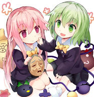 2girls 3 5月14日はこいしの日 almost_crying alternative_age animal animalization bangs black_skirt blush bodily_fluids cheek_pinching child clothing crying duo efe eony explicit eyes female footwear green_eyes green_hair hair hair_between_eyes happy hata_no_kokoro heart heart_of_string high_resolution kaenbyou_rin kaenbyou_rin_(cat) komeiji_koishi legwear little_girl long_hair long_sleeves mask multiple_females new_mask_of_hope objectification pinching pink_eyes pink_hair pixiv_292644 pixiv_56875243 reiuji_utsuho reiuji_utsuho_(bird) safe sankaku school_uniform short_hair sitting skirt socks stars tears third_eye touhou toyosatomimi_no_miko uniform white_legwear young younger えふぇ こいここ ちいさなこいごころ もうロリコンでいいや 希望の面 投稿時間に愛を感じる 東方幼稚園 // 1514x1556 // 1.7MB
