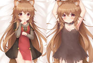 1_female 1girl animal_ear_fluff animal_ears animal_tail armpits arms_raised_up arms_up black_dress blush brown_dress brown_eyes brown_hair chest_tattoo child clothing collar cuffs dakimakura danbooru dress ears eyes female flat_chest gelbooru grey_shirt hand_to_own_mouth high_resolution highres lolibooru.moe long_hair lying on_back photoshop_(medium) pixiv_id_942719 psyche3313 questionable raccoon_ears raccoon_girl raccoon_tail raphtalia red_dress safe sankaku_channel shirt short_dress slave slave_tattoo solo tail tate_no_yuusha_no_nariagari tattoo torn_clothes torn_dress upper_body young // 2000x1363 // 1.4MB