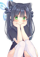 1_female animal_ear_fluff animal_ears bangs black_dress black_hair blue_archive blunt_bangs blush chinese_clothes chinese_dress dress ears eyes face facial_expression female green_eyes hair head_rest kagurazaka_(zwyz7227) legwear lolibooru.moe long_hair looking_at_viewer safe short short_sleeves shun_(blue_archive) sitting sleeves smile solo thighhighs thighs tiger_ears tiger_girl twintails white_legwear // 700x988 // 427.6KB