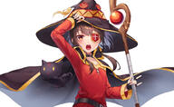 1_female 2 belt black_cape black_gloves blush breasts brown_hair button_eyes cape cat chomusuke chomusuke_(konosuba) collar collarbone commentary creature dress duo eyebrows eyebrows_visible_through_hair eyepatch eyes female fingerless_gloves flying gloves hair hand_on_headwear hat headwear high_resolution holding holding_object holding_staff kono_subarashii_sekai_ni_shukufuku_wo! lolibooru.moe long_sleeves looking_at_viewer megumin megumin_(konosuba) myung_yi myungyi neck neko one_eye_covered open_mouth pixiv_38444677 pixiv_86413577 questionable red_dress red_eyes safe sankaku short_hair_with_long_locks sidelocks simple_background small_breasts solid_oval_eyes solo staff tassel triangle_mouth upper_body user_ppms8373 v-shaped_eyebrows weapon white_background witch witch_hat yande.re yellow_eyes ちょむすけ マント 我が名はめぐみん！ // 2000x1230 // 409.6KB