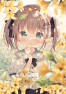 creation female flower happy-sweet loli original twintails フリル 風和りん🍼fuwarin 🌼レンギョウ🌼 // 955x1351 // 1.6MB