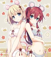 2_females 2girls absurd_resolution animal_ears animal_tail bangs blonde_hair blue_eyes blush bra breasts clavicle cleavage closed_mouth collarbone cura ears eyebrows eyebrows_visible_through_hair eyes face facial_expression fake_animal_ears female frown grey_bra grey_panties groin hair hair_ornament hair_ribbon high_resolution hinai_paulette huge_filesize large_filesize long_hair looking_at_viewer lose maitetsu medium_breasts migita_hibiki mouse_ears mouse_tail multiple_females multiple_girls navel neck panties pantsu questionable red_hair red_ribbon ribbon safe sankaku sankaku_channel shiny shiny_hair short_hair small_breasts smile standing standing_position stomach strapless strapless_bra tail underwear underwear_only very_high_resolution very_long_hair white_bra white_panties white_underwear yande.re // 2977x3343 // 10.5MB