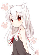 1_female 1girl animal_ears animal_print animal_tail bare_shoulders cat_ears cat_tail child ears eyes female high_resolution long_hair muku-coffee muku_(muku-coffee) nekomimi paw_print png-to-jpg_conversion red_eyes safe sailor_collar sankaku_channel shoulders simple_background solo standing standing_position tail white_background white_hair young // 1002x1416 // 577.4KB