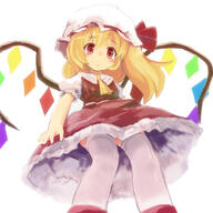 11_aspect_ratio 1_1_aspect_ratio 1_female 1girl 2d_art ascot asymmetrical_hair blonde_hair blush blush_stickers clothing embodiment_of_scarlet_devil explicit eyes fancy fancy_winged_flandre female female_focus female_only flandre_scarlet from_below hair hair_tie hat hat_ribbon headwear hi5tj0gp kneehighs legwear paprika_shikiso pixiv_23585085 pixiv_id_1285342 ponytail red_eyes ribbon safe short_hair side_ponytail simple_background skirt skirt_set solo standing standing_position the_embodiment_of_scarlet_devil thigh-highs thighhighs tied_hair touhou touhou_project unusual_colored_wings viewed_from_below white_background white_legwear white_thigh-highs white_thighhighs wings ふらんちゃん パプリカ色素 // 750x750 // 243.8KB