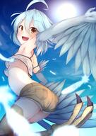 1_female 1girl 2016 absurd_resolution absurdres ahoge animal_humanoid animal_legs armpits ass atfbooru.ninja avian bird_person bird_wings blue_body blue_feathers blue_hair blue_sky blush bottomwear breasts brown_eyes censored claws clothing convenient_censoring day detailed_background e621 european_mythology eyes face facial_expression feathered_wings feathers female greek_mythology hair harpy high_resolution highres humanoid legwear lolibooru.moe looking_at_viewer monster monster_girl monster_girl_(genre) monster_musume_no_iru_nichijou mythological_avian mythology no_bra open_mouth outside papi papi_(monster_musume) point_of_view potential_duplicate questionable rerrere safe sankaku_channel see-through shirt short_hair shorts silver_hair sky smile solo sun talons thigh-highs thighhighs thighs topwear transparent underboob upshirt very_high_resolution waterdog wings yande.re yellow_eyes young // 2894x4079 // 1005.0KB