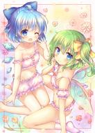 2girls ;d ahoge bare_arms bare_legs bare_shoulders barefoot bloomers blue_bow blue_eyes blue_hair blue_wings blush bow bra breasts cirno cleavage closed_mouth collaboration commentary_request daiyousei danbooru detached_sleeves explicit eyes face facial_expression fairy_wings feet female footwear green_hair groin hair hair_bow hair_ornament honoka_chiffon ice ice_wings legs legwear lolibooru.moe long_hair looking_at_viewer looking_to_the_side multiple_females multiple_girls navel no_socks one_eye_closed one_side_up open_mouth panties pantsu pjrmhm_coa point_of_view puffy_short_sleeves puffy_sleeves questionable safe safebooru sankaku_channel short short_sleeves shoulders sitting sleeves small_breasts smile socks soles stomach strap_slip touhou touhou_project transparent transparent_wings underwear underwear_only wariza white_bloomers white_bra white_legwear white_panties white_sleeves white_underwear wings wink yellow_bow // 715x1000 // 956.5KB