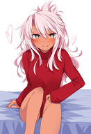 1_female 1girl 2 alternate_costume bare_legs blush breasts brown_skin chata_maru_(irori_sabou) chloe_von_einzbern commentary_request danbooru dark-skinned_female dark_skin explicit eyebrows eyebrows_visible_through_hair face facial_expression fate fategrand_order fatekaleid_liner_prisma_illya fate_(series) fate_kaleid_liner_prisma_illya feet_out_of_frame female fgolog⑬ hair heart highres legs leotard leotard_pull lolibooru.moe long_hair looking_at_viewer pink_hair pixiv_1494818 pixiv_78529153 point_of_view questionable safe sankaku_channel sitting small_breasts smile solo イリヤスフィール(プリズマ☆イリヤ) クロエ // 1015x1486 // 144.9KB