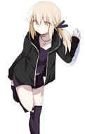 1_female 1girl adjusting_footwear artoria_pendragon artoria_pendragon_(all) artoria_pendragon_(alter) bangs belt black_jacket black_legwear black_shirt black_shorts blonde_hair boots breasts chata_maru_(irori_sabou) clavicle clothing collarbone commentary_request danbooru eyebrows eyebrows_visible_through_hair fate fategrand_order fate_(series) fate_grand_order female footwear hair hair_ornament hair_ribbon high_resolution jacket jet_black_king_of_knights_ver._shinjuku_1999 jewelry legwear long_hair long_sleeves neck necklace ponytail ribbon saber_alter safe sankaku_channel shirt short_shorts shorts simple_background solo thigh-highs thigh_boots thighhighs tied_hair white_background white_belt yellow_eyes // 947x1500 // 82.1KB