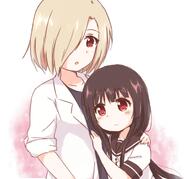 2 2girls age_difference araki495 black_hair blonde_hair blush clothing explicit eyes face facial_expression female hair hair_over_one_eye hand_on_another's_chest hand_on_another's_shoulder hand_on_chest labcoat lesbian long_hair matsumoto_rise mature mature_female mature_woman multiple_females multiple_girls nanamori_school_uniform nishigaki_nana older_female older_female_and_younger_female older_woman_and_younger_girl pixiv_57190102 pixiv_89056 red_eyes safe school_uniform schoolgirl_uniform serafuku sleeves_rolled_up smile student teacher teacher_and_student teenage_girl_and_younger_girl teenager uniform younger_female yuri yuru_yuri ついったーまとめ4 理紅 // 630x588 // 231.0KB