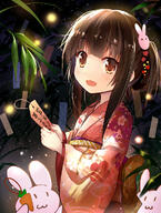 1_female 3 alternate_hairstyle animal_ears bangs black_hair blunt_bangs blush brown_eyes brown_hair bunny bunny_ears bunny_hair_ornament carrot_necklace ears efe eony explicit eyebrows eyebrows_visible_through_hair eyes face facial_expression female floral_print hair hair_ornament happy houraisan_kaguya japanese_clothes jewelry kimono loli long_hair long_sleeves looking_at_viewer necklace night night_sky obi outdoors outside pink_kimono pixiv_292644 pixiv_57788237 point_of_view robe safe sankaku sash sky smile solo star_(sky) starry_sky stars tanabata tanzaku touhou wide_sleeves younger yukata えふぇ きれいなてるよ ぐやー タナ夜 ペド夜 ロリ夜 尊い 幻想郷はここにあった 東方七夕 蓬莱山輝夜 // 909x1200 // 1.1MB