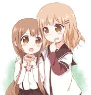 2_females 2girls 3 araki495 blonde_hair blush brown_eyes brown_hair clothing crepe explicit eyes female food fruit hair hair_ornament hairclip layered_sleeves long_hair long_sleeves multiple_females multiple_girls nanamori_school_uniform oomuro_hanako oomuro_sakurako open_mouth pixiv_57190102 pixiv_89056 safe school_uniform schoolgirl_uniform serafuku short short_over_long_sleeves short_sleeves siblings sister sisters skirt sleeves strawberry uniform very_long_hair yuru_yuri ついったーまとめ4 理紅 // 741x772 // 357.4KB