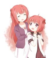 2girls ^_^ ahoge akaza_akane akaza_akari araki495 atfbooru.ninja closed_eyes clothing collarbone d double_bun eyes face facial_expression female hair hair_bun hair_intakes hands_on_another's_shoulders loli lolibooru.moe long_hair multiple_females multiple_girls nanamori_school_uniform neck open_mouth pixiv_47539994 pixiv_89056 purple_eyes red_hair safe sailor_uniform school_uniform schoolgirl_uniform serafuku siblings sisters smile tied_hair uniform young yuru_yuri あかあか 理紅 // 980x1027 // 587.5KB