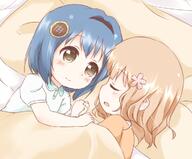 2girls 3 8fd5f19709050204f52a429ade3d3d6d araki495 atfbooru.ninja bed blanket blonde_hair blue_hair brown_eyes child closed_eyes commentary_request explicit eyes face facial_expression female flower furutani_himawari hair hair_flower hair_intakes hair_ornament hairband hand_holding holding_hands lesbian loli lolibooru.moe lying multiple_females multiple_girls namesake object_namesake on_side oomuro_sakurako open_mouth pillow pixiv_59085322 pixiv_89056 plant safe sakuhima short_hair sleeping smile under_covers young younger yuri yuru_yuri ついったーまとめ5 理紅 // 712x591 // 333.8KB