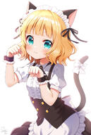 animal_ears cat_ears ears gochuumon_wa_usagi_desu_ka? kirima_sharo night555 しっぽリボン もくず シャロ 猫ポーズ 猫耳シャロちゃん🐈 // 898x1340 // 516.4KB