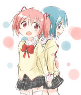 10s 2girls araki495 atfbooru.ninja blue_hair booru bow clothing d explicit face facial_expression female hair hand_holding kaname_madoka legwear loli lolibooru.moe mahou_shoujo_madoka_magica miki_sayaka multiple_females multiple_girls open_mouth pink_hair safe school_uniform short_hair skirt smile stockings thigh-highs thighhighs thighs uniform young zettai_ryouiki // 615x718 // 221.9KB
