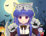 2d_art 3girls >_< ^_^ animal_hands bangs bat blonde_hair blue_hair blunt_bangs candy center_frills chibi closed_eyes commentary commentary_request d eyebrows eyebrows_visible_through_hair eyes face facial_expression fake_horns fang female food frilled_shirt_collar frills full_moon furude_rika gaou gaou_(babel) gaoubabel gloves hair hairband halloween hanyuu heart heart_in_eye higurashi_no_naku_koro_ni horns houjou_satoko lollipop long_hair looking_at_viewer moon multiple_females multiple_girls night open_mouth paw_gloves paw_pose paws pixiv_190237 pixiv_93778833 purple_eyes safe short_hair smile solo_focus swirl_lollipop symbol_in_eye translated v-shaped_eyebrows xd ハッピーハロウィン // 1000x780 // 479.4KB