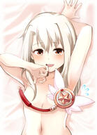 1_female arm_up armpits bangs blush breasts censored collarbone commentary contentious_content convenient_censoring explicit eyes face facial_expression fate fatekaleid_liner_prisma_illya female hair high_resolution illyasviel_von_einzbern kaleidostick lolibooru.moe long_hair looking_at_viewer lying magical_ruby mochi_(k620803n) navel neck on_back open_mouth questionable red_eyes sankaku_channel small_breasts smile stomach wand white_hair // 938x1300 // 362.6KB