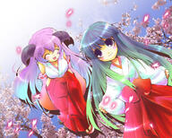 2girls clothing female furude_rika hanyuu higurashi_no_naku_koro_ni japanese_clothes miko multiple_females multiple_girls tagme // 1280x1024 // 391.0KB