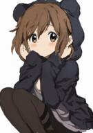 1_female absurd_resolution animal_ears animal_hood bear_ears brown_eyes brown_hair ears eyes female hair high_resolution hirasawa_yui hitode hood k-on! k-on!_movie lolibooru.moe pantyhose safe sankaku_channel short_hair singing! solo squatting starfish_world very_high_resolution ひとで // 1900x2700 // 902.0KB